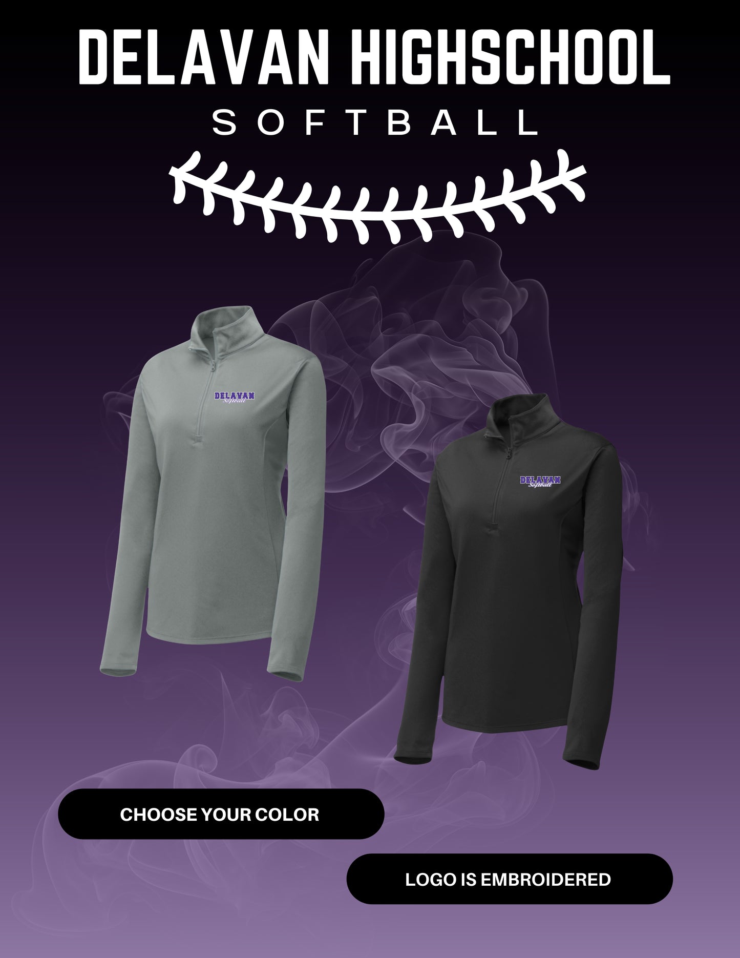 Delavan High School Softball Sport-Tek® PosiCharge® Competitor™ 1/4-Zip Pullover (E.ST357/LST357)