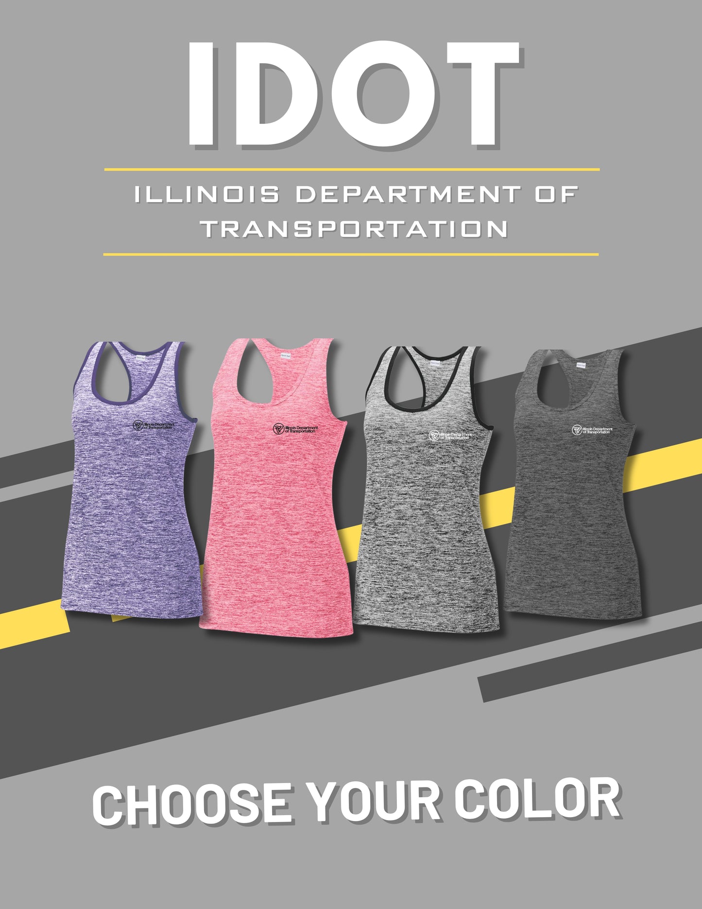 IDOT Sport-Tek® Ladies PosiCharge® Electric Heather Racerback Tank (E. LST396)