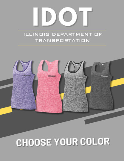 IDOT Sport-Tek® Ladies PosiCharge® Electric Heather Racerback Tank (E. LST396)