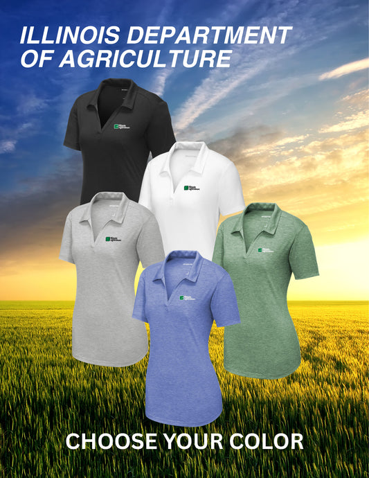 Illinois Department of Agriculture Ladies PosiCharge ® Tri-Blend Wicking Polo (E.LST405)