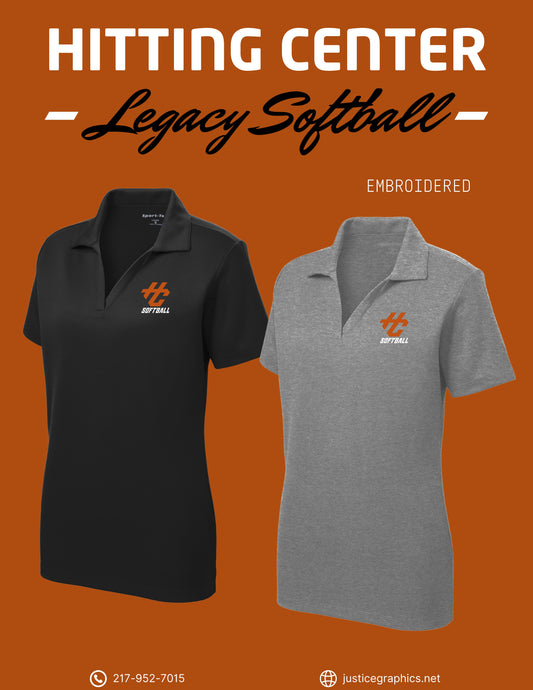 Hitting Center Legacy Softball Sport-Tek® Women's PosiCharge® RacerMesh® Polo (E.LST640)