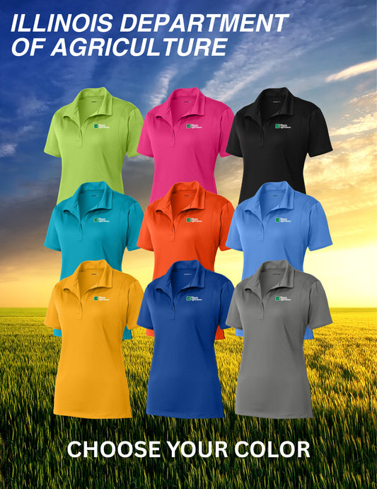 Illinois Department of Agriculture Ladies SPORT TEK Short Sleeve Polo (E.LST650)