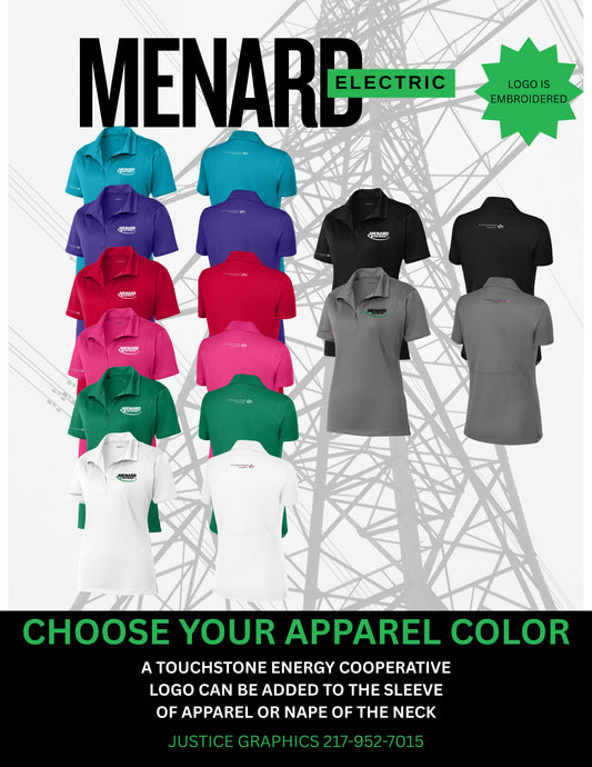 Menard Electric Cooperative Ladies SPORT TEK Short Sleeve Polo (E.LST650)