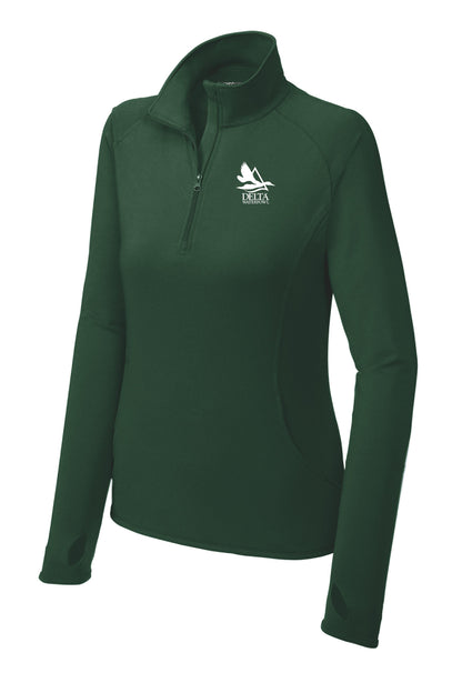 Delta Waterfowl Sport-Tek® Ladies Sport-Wick® Stretch 1/2-Zip Pullover (E.LST850)