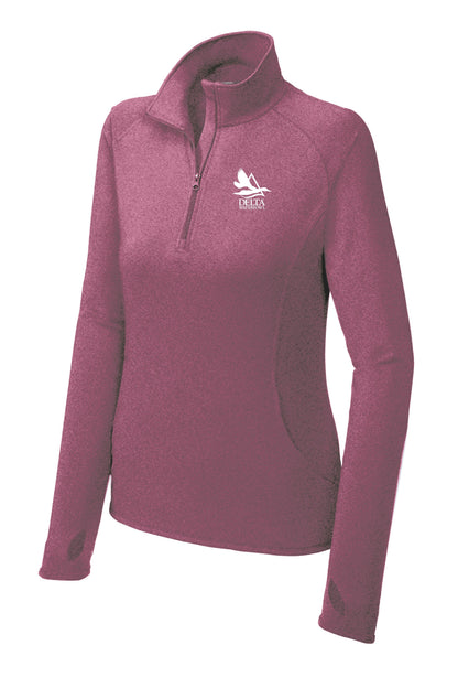 Delta Waterfowl Sport-Tek® Ladies Sport-Wick® Stretch 1/2-Zip Pullover (E.LST850)