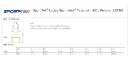 MASCOT SALE Sport-Tek® Women's Sport-Wick® Textured 1/4-Zip Pullover (E.LST860)