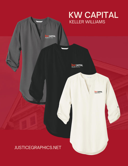 KW CAPITAL Port Authority ® Ladies 3/4-Sleeve Tunic Blouse (E.LW701)