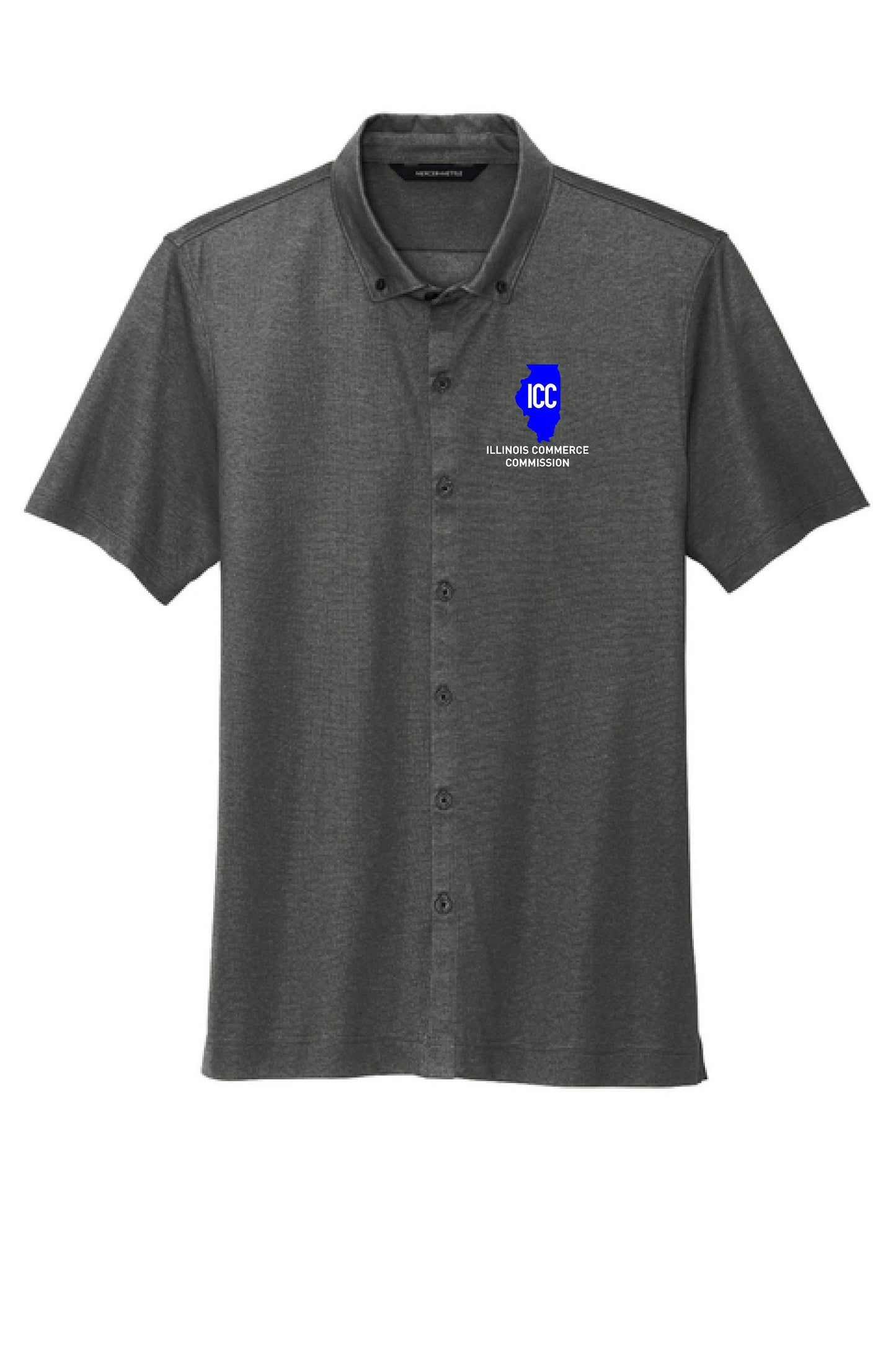 Illinois Commerce Commission Mercer+Mettle® Stretch Pique Full-Button Polo (E.MM1006)