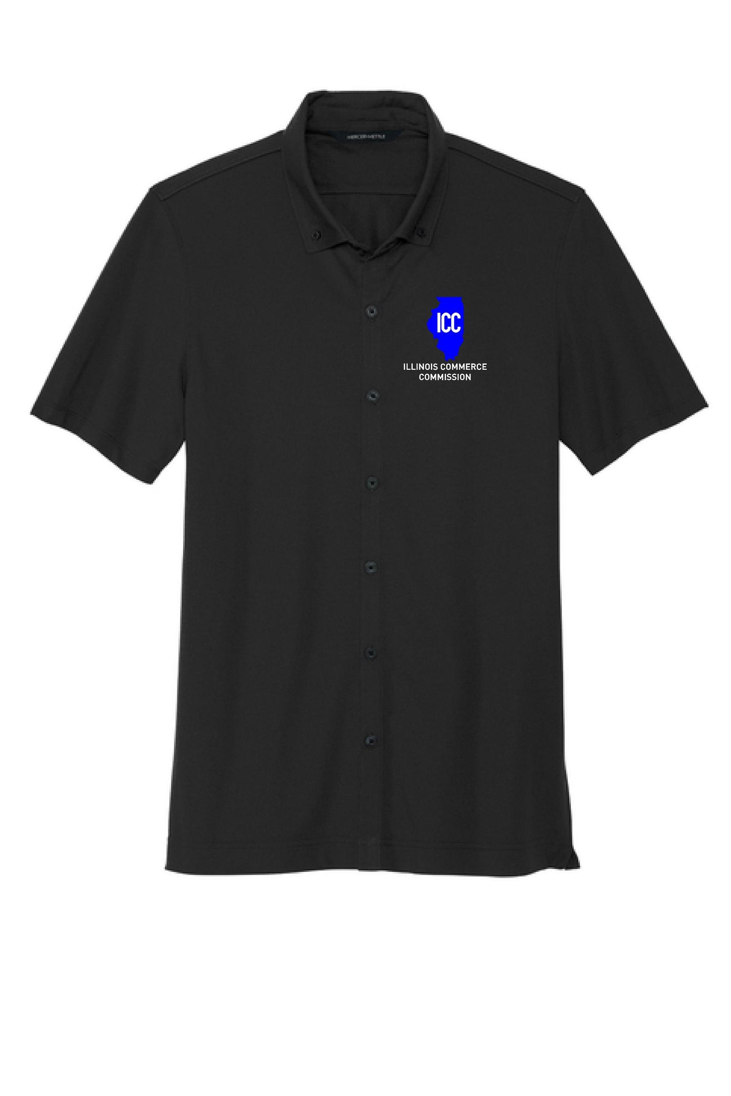 Illinois Commerce Commission Mercer+Mettle® Stretch Pique Full-Button Polo (E.MM1006)