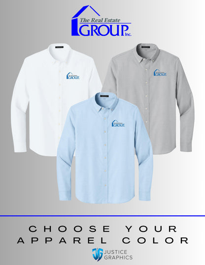 The Real Estate Group Mercer+Mettle® Long Sleeve Modern Oxford Shirt (E.MM2002)