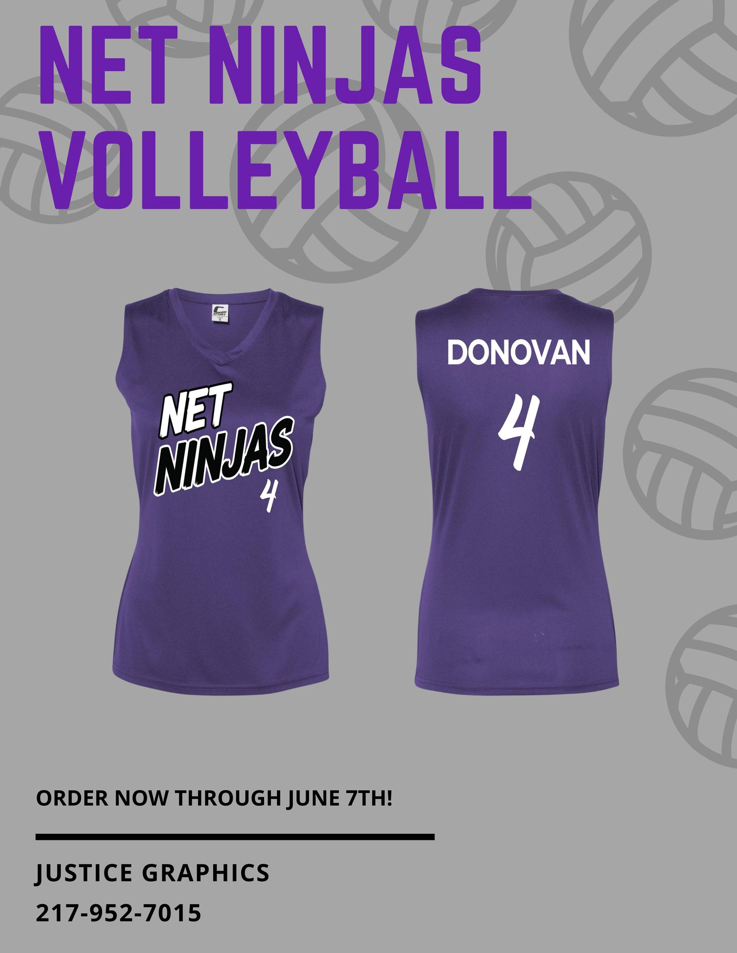 Net Ninjas Volleyball Women's Sleeveless V-Neck T-Shirt - (P.5663/5230)