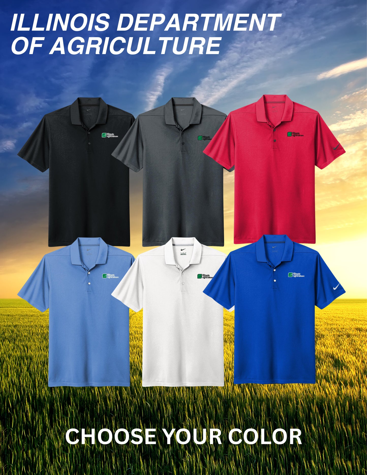 Illinois Department of Agriculture Nike Dri-FIT Micro Pique 2.0 Polo (E.NKDC1963)