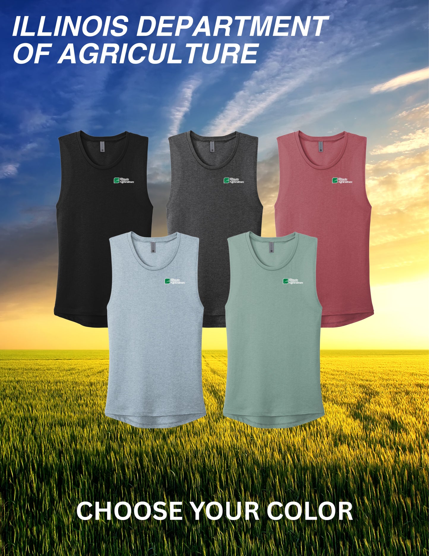 Illinois Department of Agriculture Next Level Apparel® Women’s Festival Muscle Tank (E.NL5013)