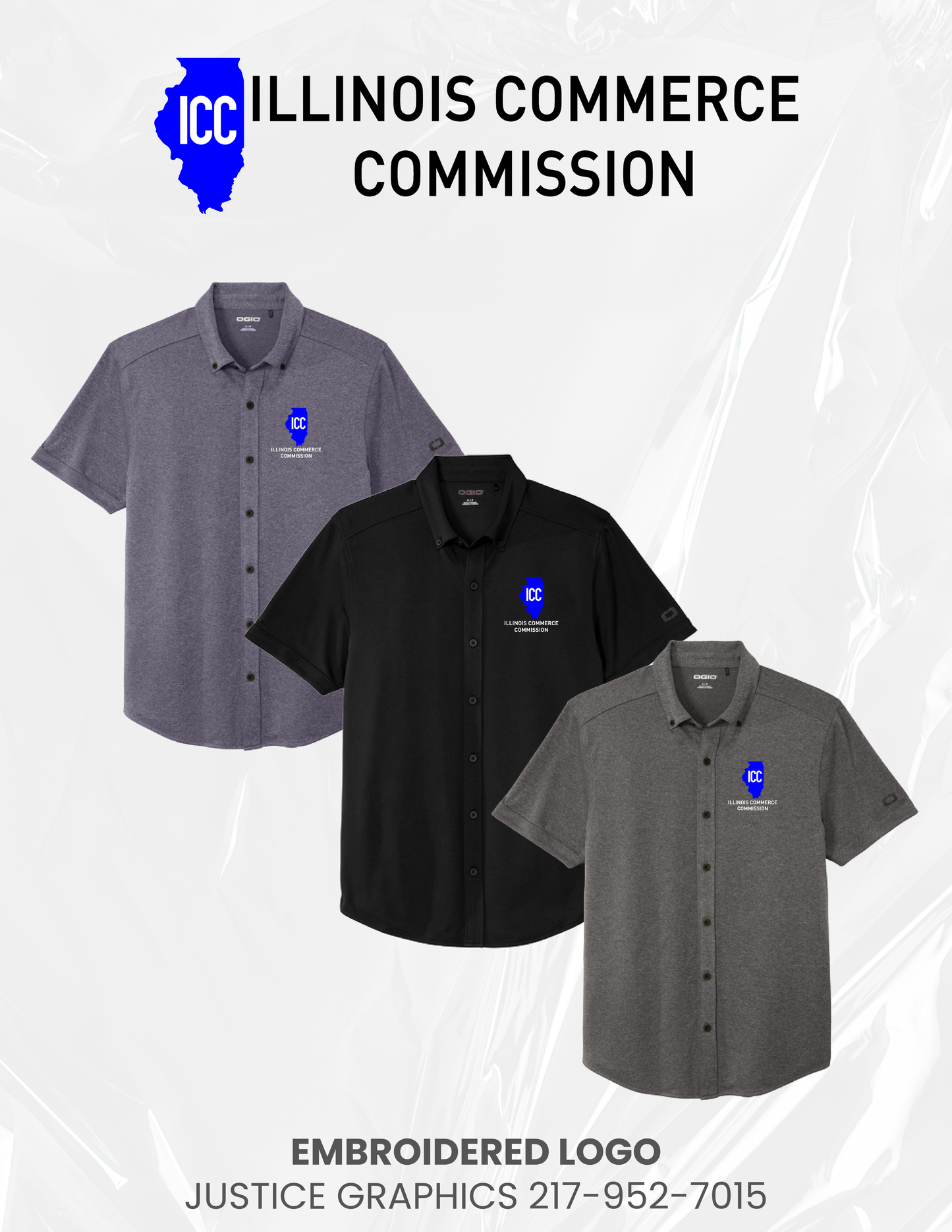 Illinois Commerce Commission OGIO® Gravitate Full-Button Polo (E.OG141)