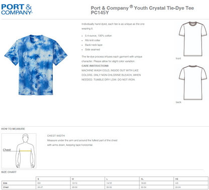 Kardinal Kids Daycare LIMITED EDITION Tie Dye Apparel (P.PC144/PC145/PC145Y)