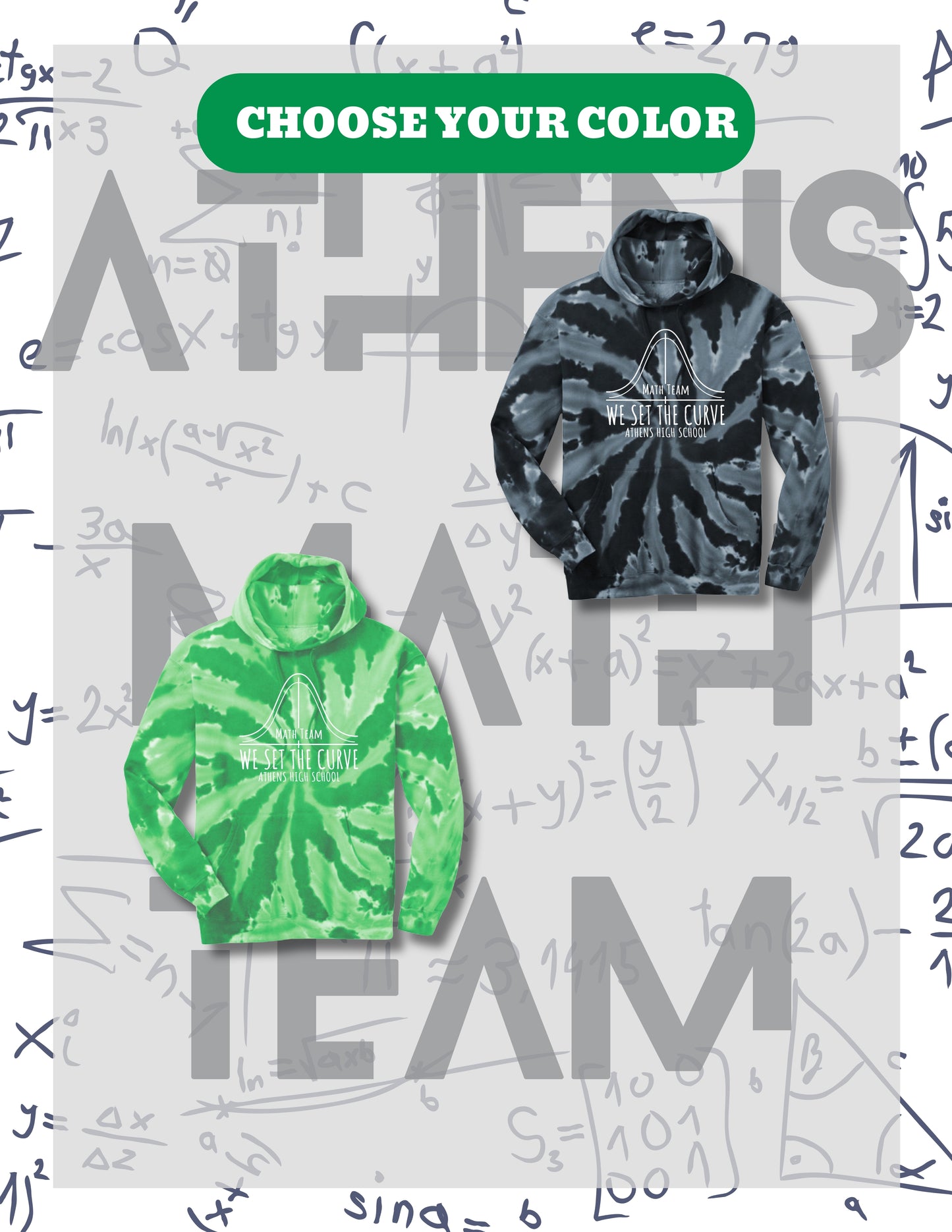 AHS MATH TEAM  Port & Company® Tie-Dye Pullover Hooded Sweatshirt (P. PC146)