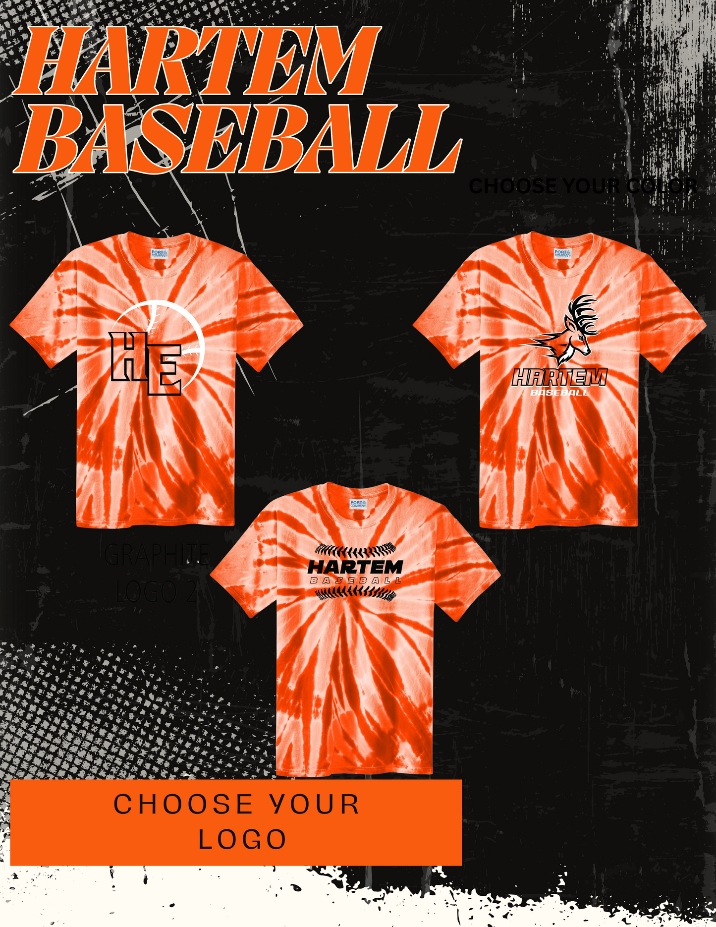 Hartem Baseball Tie-Dye T-SHIRT (P.PC147.PC147Y)