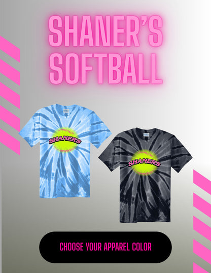 Shaner's Softball Tie-Dye T-SHIRT (P.PC147.PC147Y)