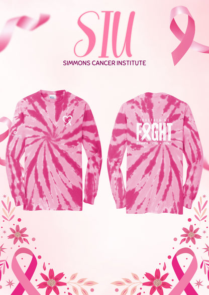 SIU Medicine Simmons Cancer Institute Breast Cancer Port & Company® Tie-Dye Long Sleeve Tee (P.PC147LS)