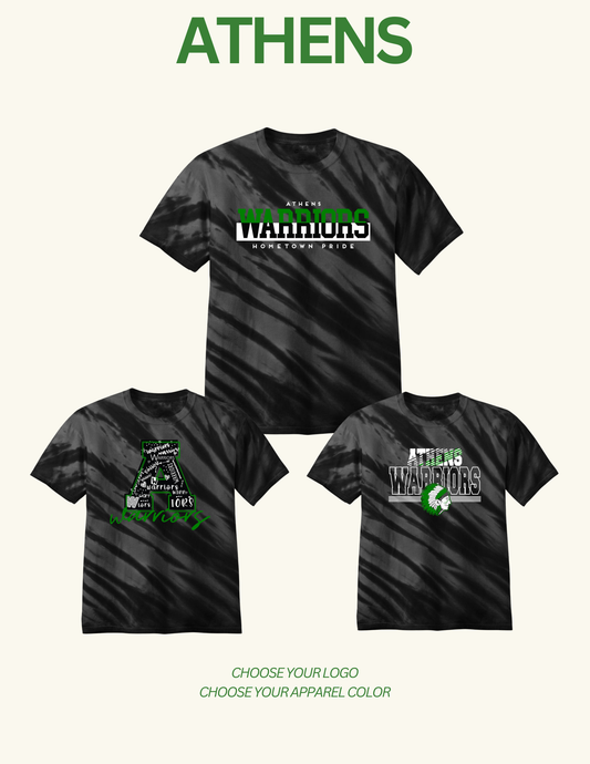 ATHENS BOOSTERS STRIPE TIE-DYE TEE (P.PC148)