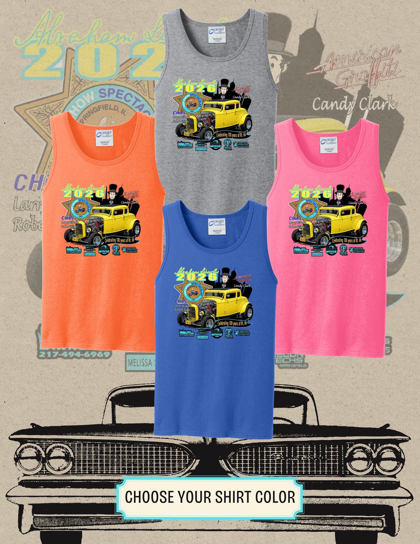 Abe Lincoln Car Show 2026 UNISEX TANK (P.PC54TT)