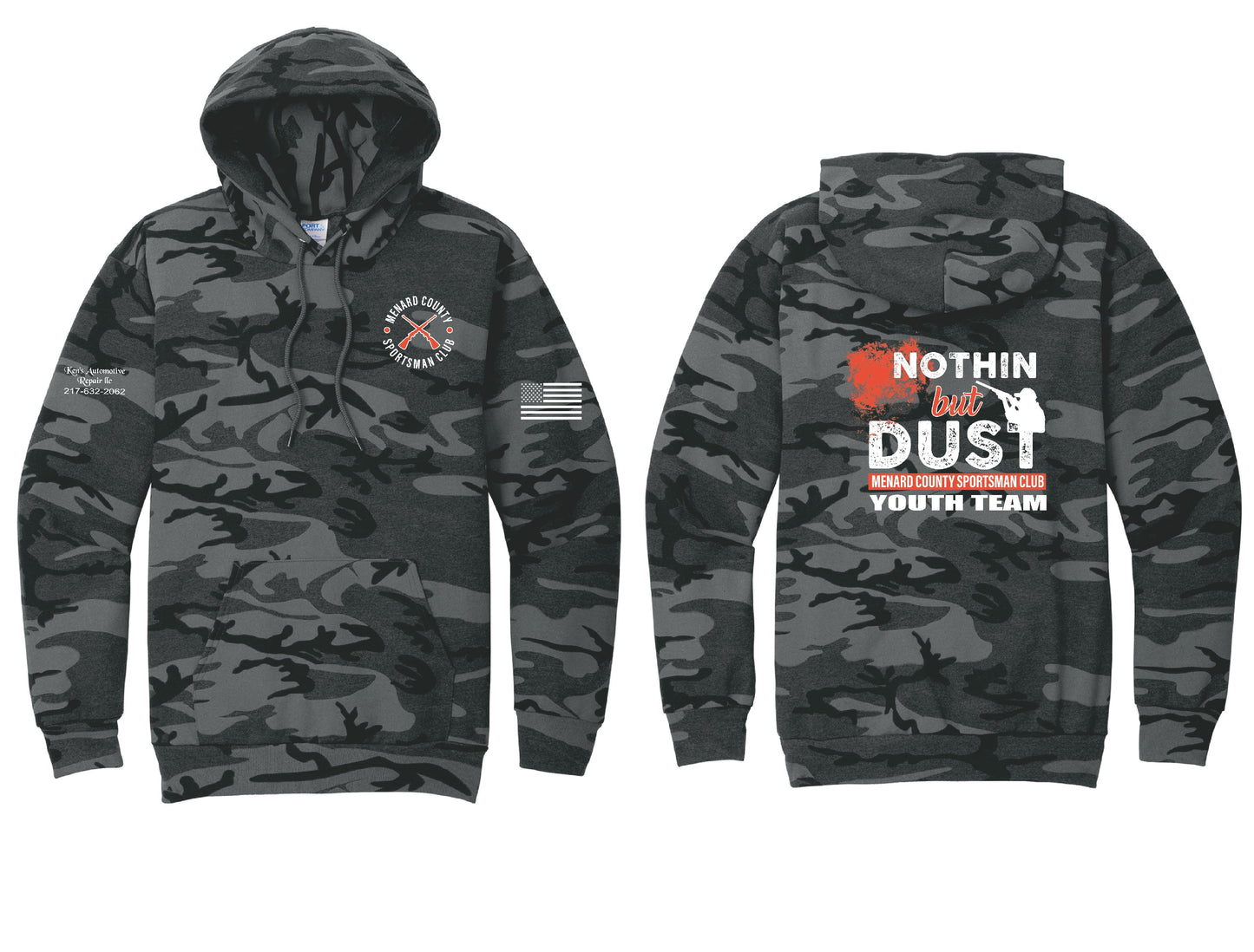 MENARD COUNTY SPORTSMAN CLUB Port & Company® Core Fleece Camo Pullover Hooded Sweatshirt (P.PC78HC)