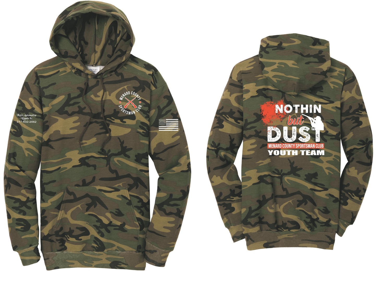 MENARD COUNTY SPORTSMAN CLUB Port & Company® Core Fleece Camo Pullover Hooded Sweatshirt (P.PC78HC)