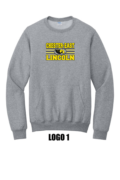 Chester-East Lincoln Port & Co™ Core Fleece Crewneck Pocket Sweatshirt (P.PC78PKT)