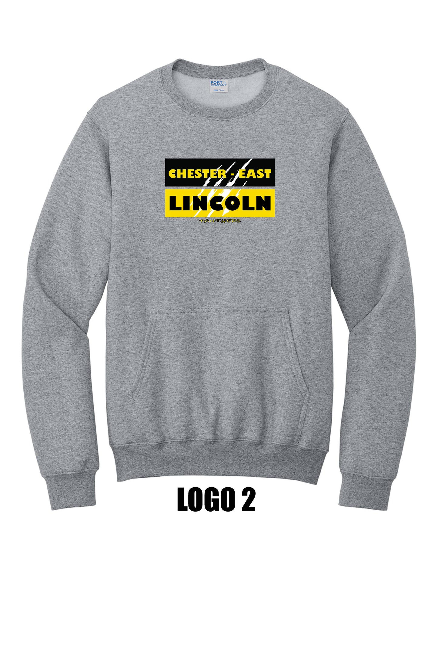 Chester-East Lincoln Port & Co™ Core Fleece Crewneck Pocket Sweatshirt (P.PC78PKT)