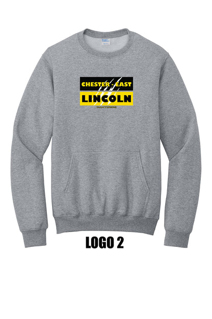 Chester-East Lincoln Port & Co™ Core Fleece Crewneck Pocket Sweatshirt (P.PC78PKT)