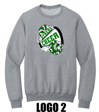 Athens Cheer Port & Co™ Core Fleece Crewneck Pocket Sweatshirt (P.PC78PKT)