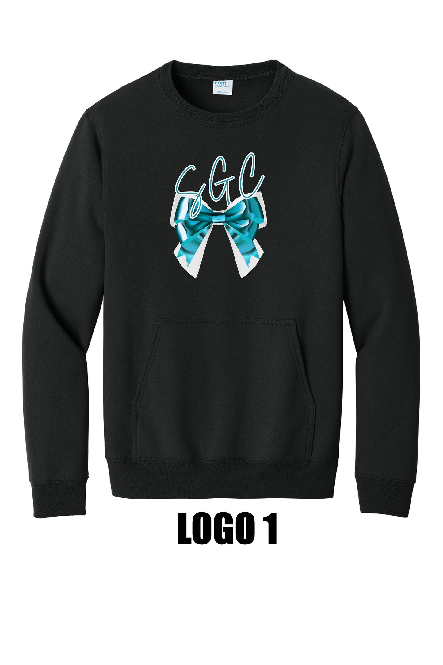 SPRINGFIELD GYMNASTICS CENTER Port & Co™ Core Fleece Crewneck Pocket Sweatshirt (P.PC78PKT)