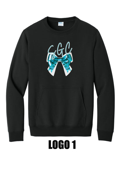 SPRINGFIELD GYMNASTICS CENTER Port & Co™ Core Fleece Crewneck Pocket Sweatshirt (P.PC78PKT)