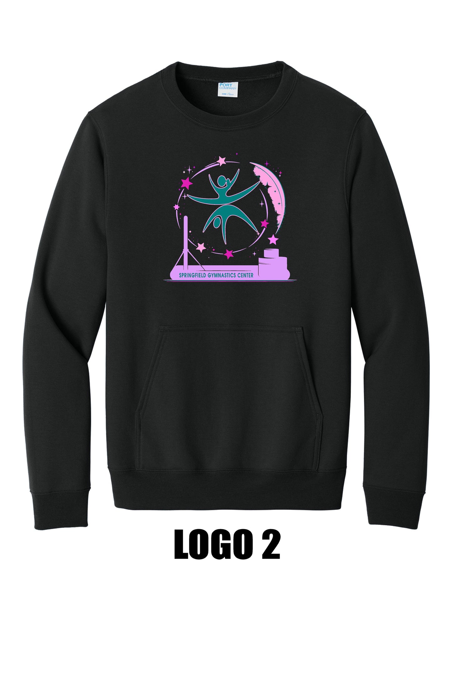 SPRINGFIELD GYMNASTICS CENTER Port & Co™ Core Fleece Crewneck Pocket Sweatshirt (P.PC78PKT)