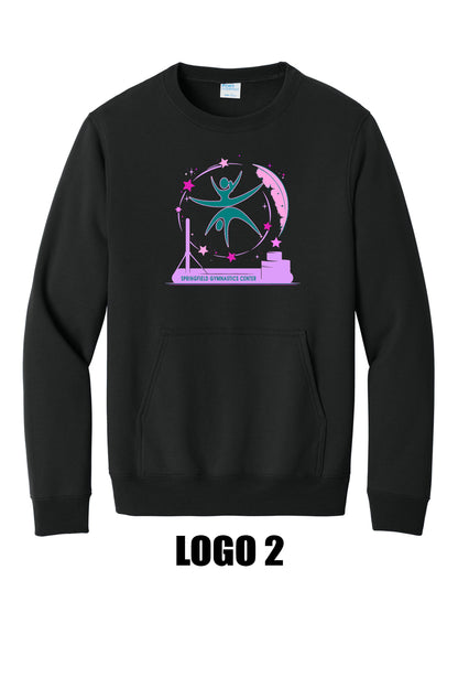SPRINGFIELD GYMNASTICS CENTER Port & Co™ Core Fleece Crewneck Pocket Sweatshirt (P.PC78PKT)