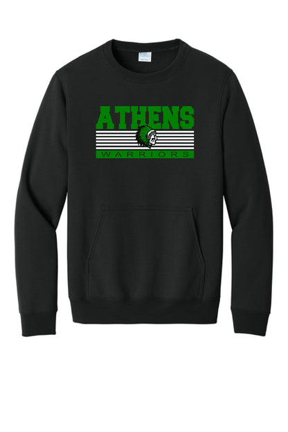 ATHENS BOOSTERS Port & Co™ Core Fleece Crewneck Pocket Sweatshirt (P.PC78PKT)