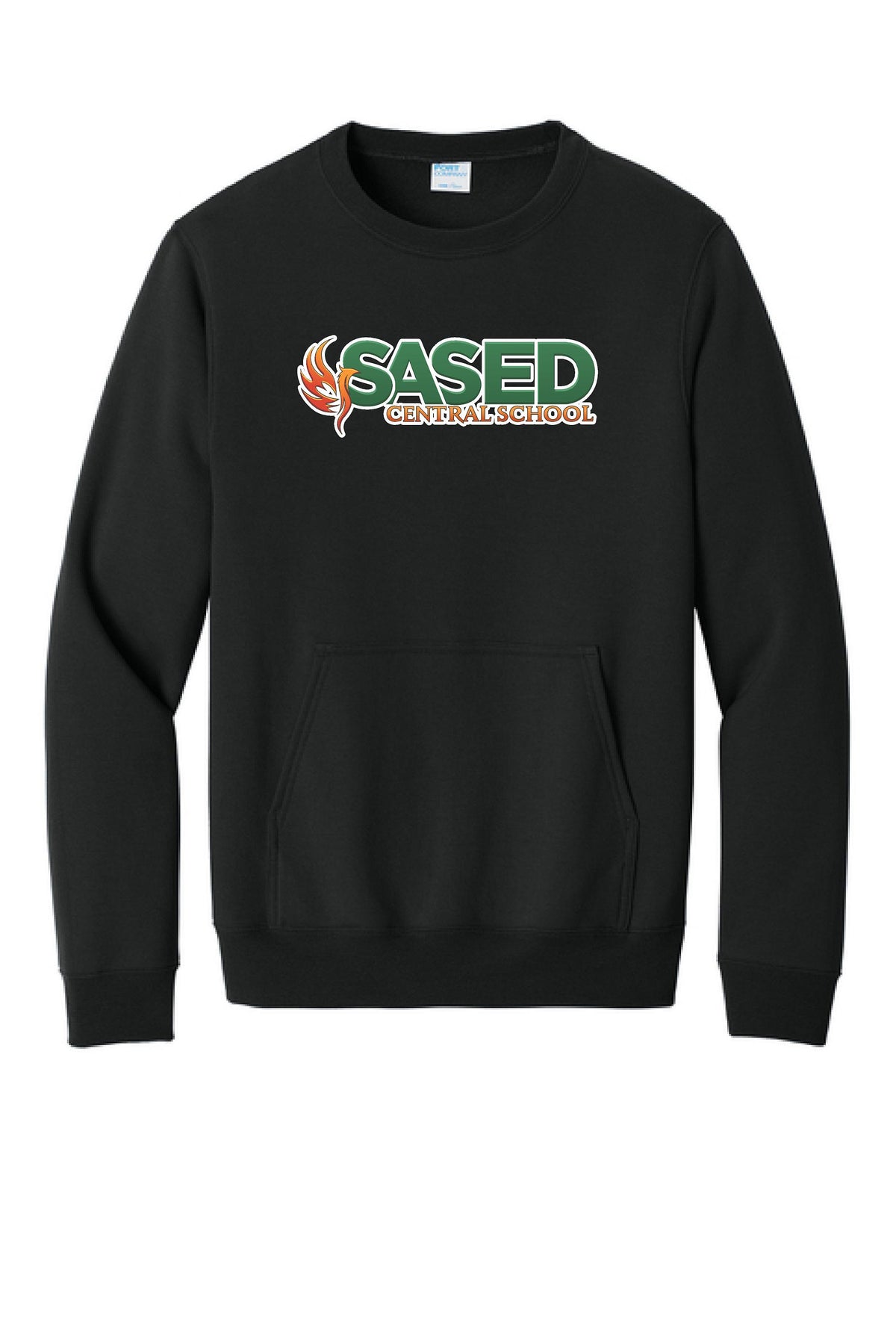 SASED Central School Port & Co™ Core Fleece Crewneck Pocket Sweatshirt (P.PC78PKT)