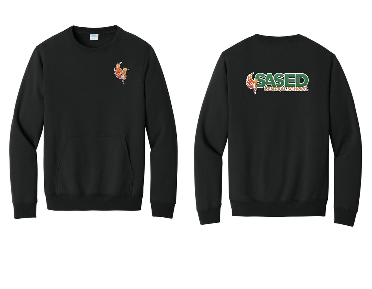 SASED Central School Port & Co™ Core Fleece Crewneck Pocket Sweatshirt (P.PC78PKT)