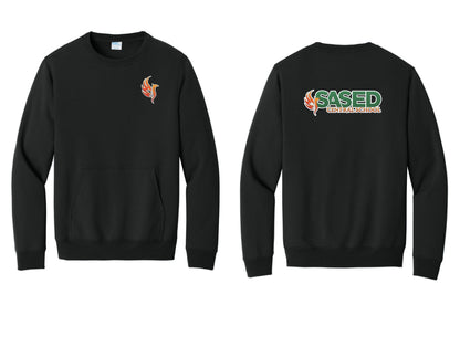 SASED Central School Port & Co™ Core Fleece Crewneck Pocket Sweatshirt (P.PC78PKT)