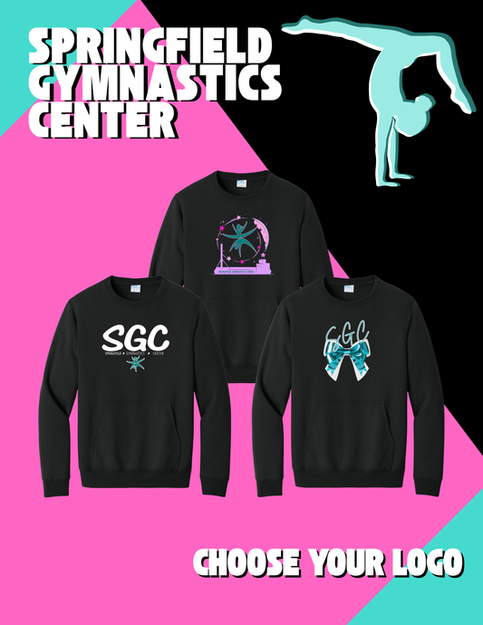 SPRINGFIELD GYMNASTICS CENTER Port & Co™ Core Fleece Crewneck Pocket Sweatshirt (P.PC78PKT)