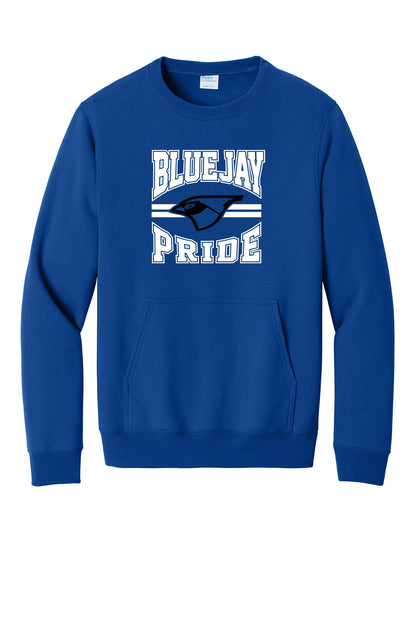 PORTA BLUEJAYS Port & Co™ Core Fleece Crewneck Pocket Sweatshirt (P.PC78PKT)