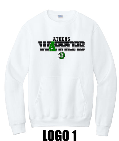 Athens Cheer Port & Co™ Core Fleece Crewneck Pocket Sweatshirt (P.PC78PKT)