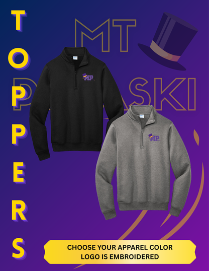 Mount Pulaski Toppers Port & Co™ Core Fleece 1/4-Zip Pullover Sweatshirt (E.PC78Q)
