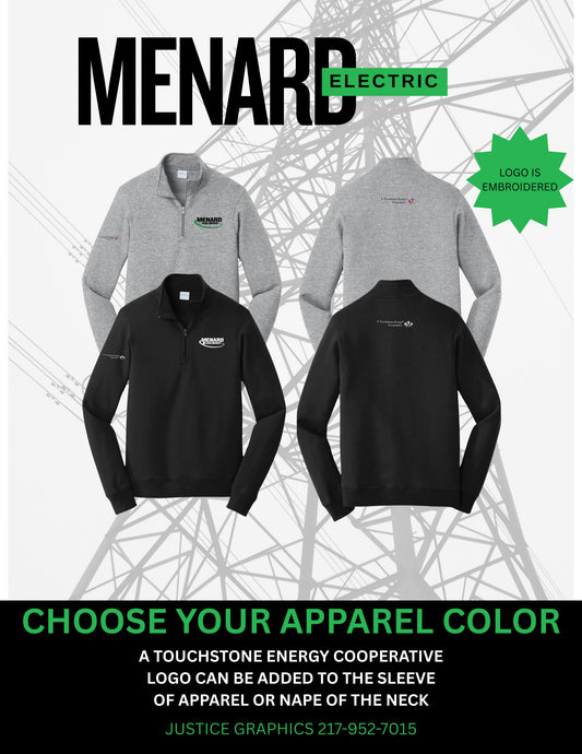 Menard Electric Cooperative Port & Co™ Fan Favorite™ Fleece 1/4-Zip Pullover Sweatshirt (E.PC850Q)