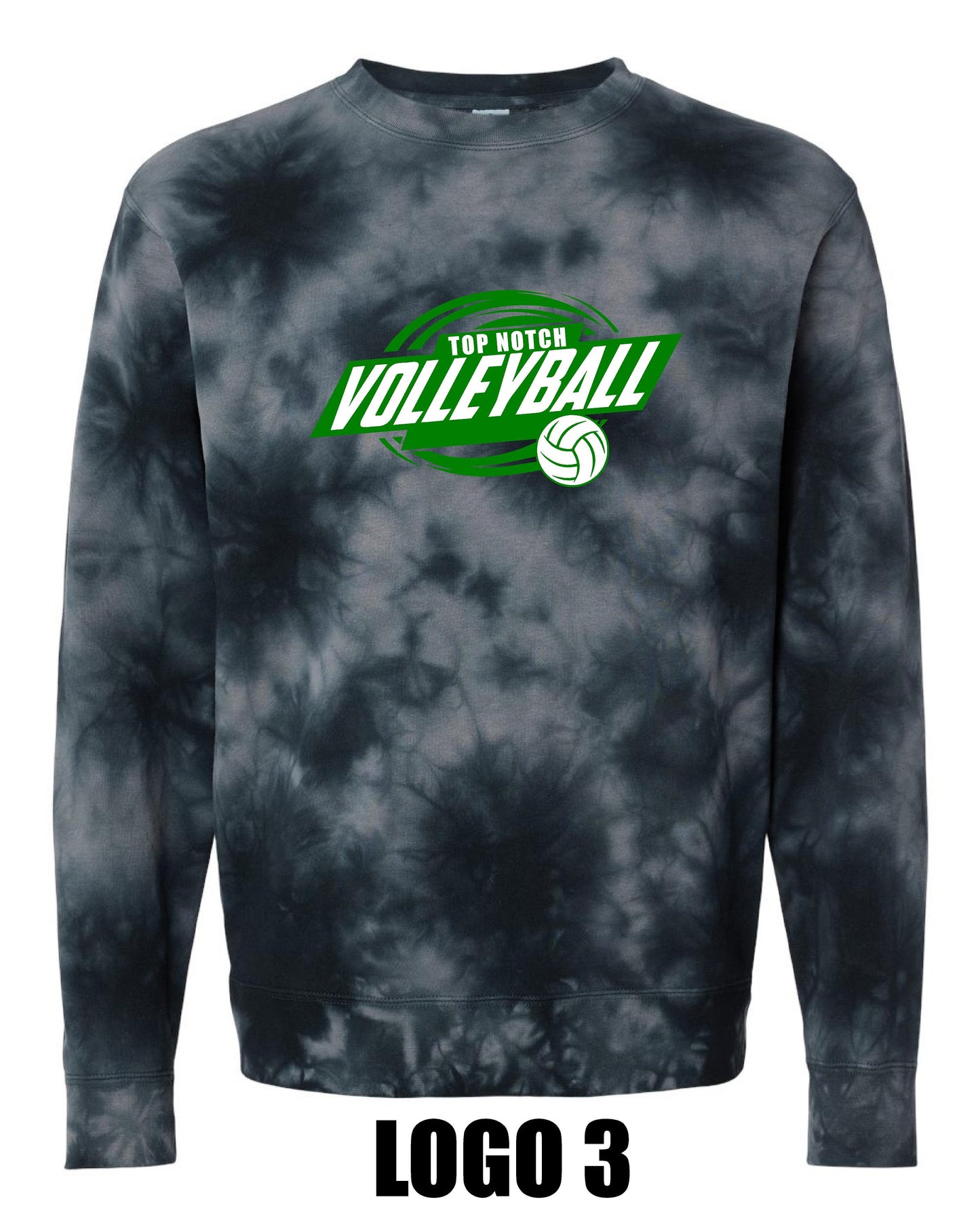 TOP NOTCH UNISEX TIE DYE CREW SWEATSHIRT (PRM3500TD)