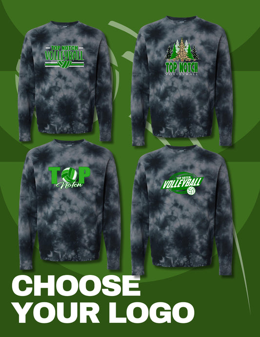 TOP NOTCH UNISEX TIE DYE CREW SWEATSHIRT (PRM3500TD)