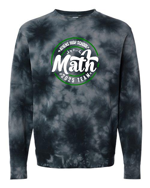 AHS MATH TEAM UNISEX TIE DYE CREW SWEATSHIRT (P.PRM3500TD)