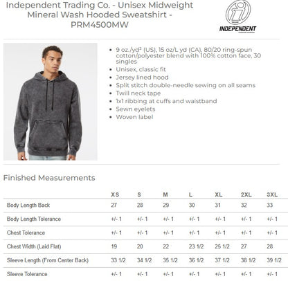 IN MEMORY OF TIMOTHY "BUFFALO" YOUNG Independent Trading Co. Unisex Midweight Hooded Sweatshirt (P.PRM4500MW)