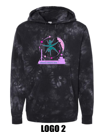 SPRINGFIELD GYMNASTICS CENTER Tie-Dyed Hooded Sweatshirt (P.PRM4500TD/PRM1500TD)