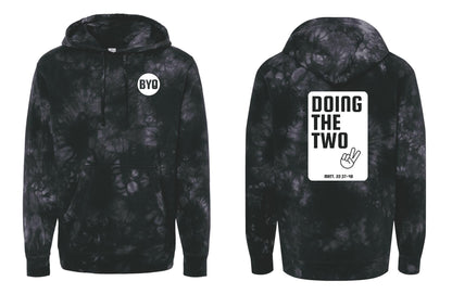 BYO DOING THE TWO UNISEX Tie-Dyed Hooded Sweatshirt (P.PRM4500TD)